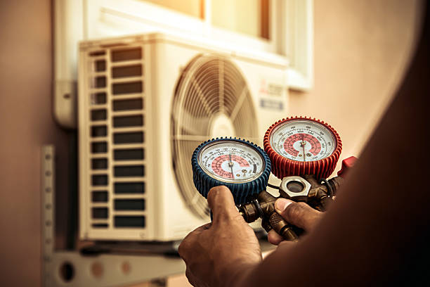 Professional Emergency Hvac technician working in New Freeport, PA